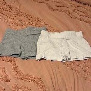 Diva Kids Dual Pack Gray and White Shorts